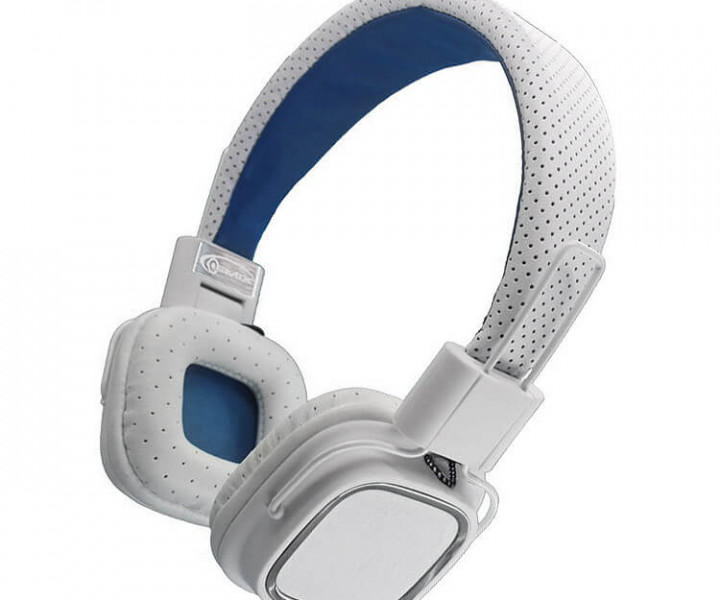 Навушники Gemix Clarks White / Blue, Mini jack (3.5 мм), накладні, кабель 1.2 м